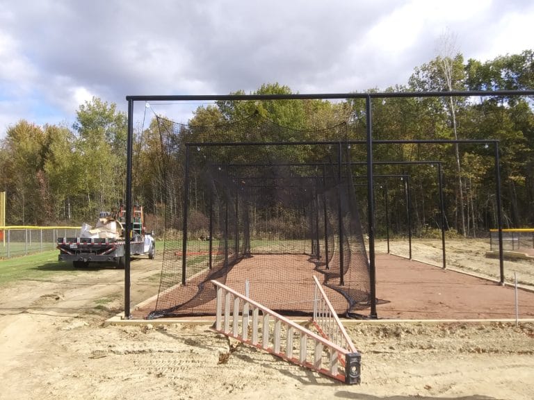 Image of commercial batting cage at Armada High School