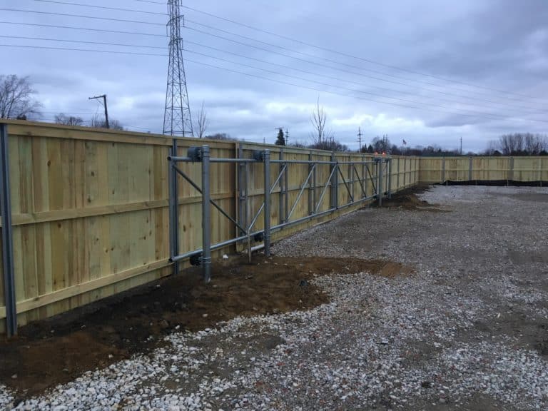 Image of commercial wood privacy fencing in Metro Detroit, Michigan