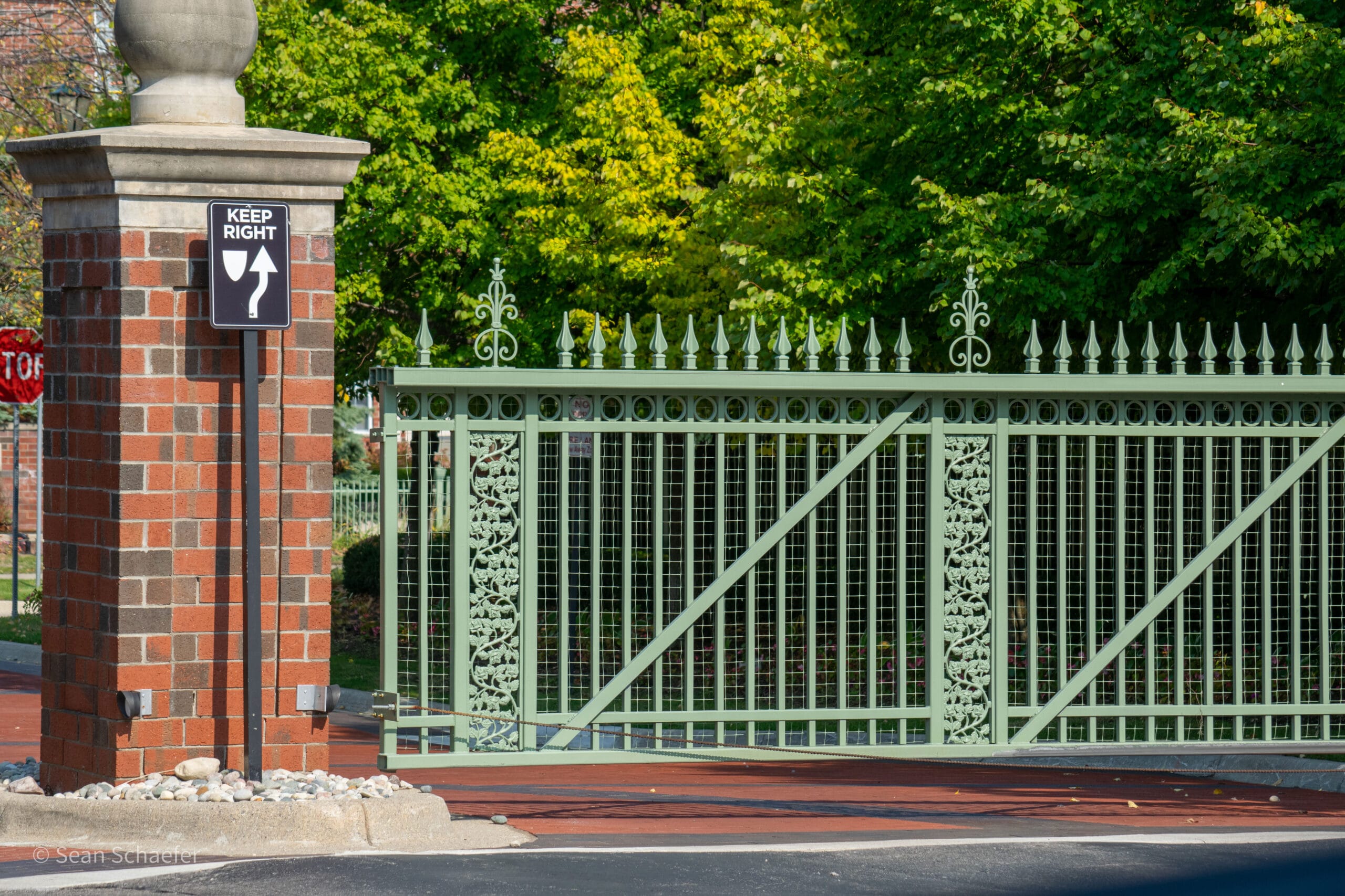 Commercial estate gate and access control system (electric gate operator) at Regents Club Apartments