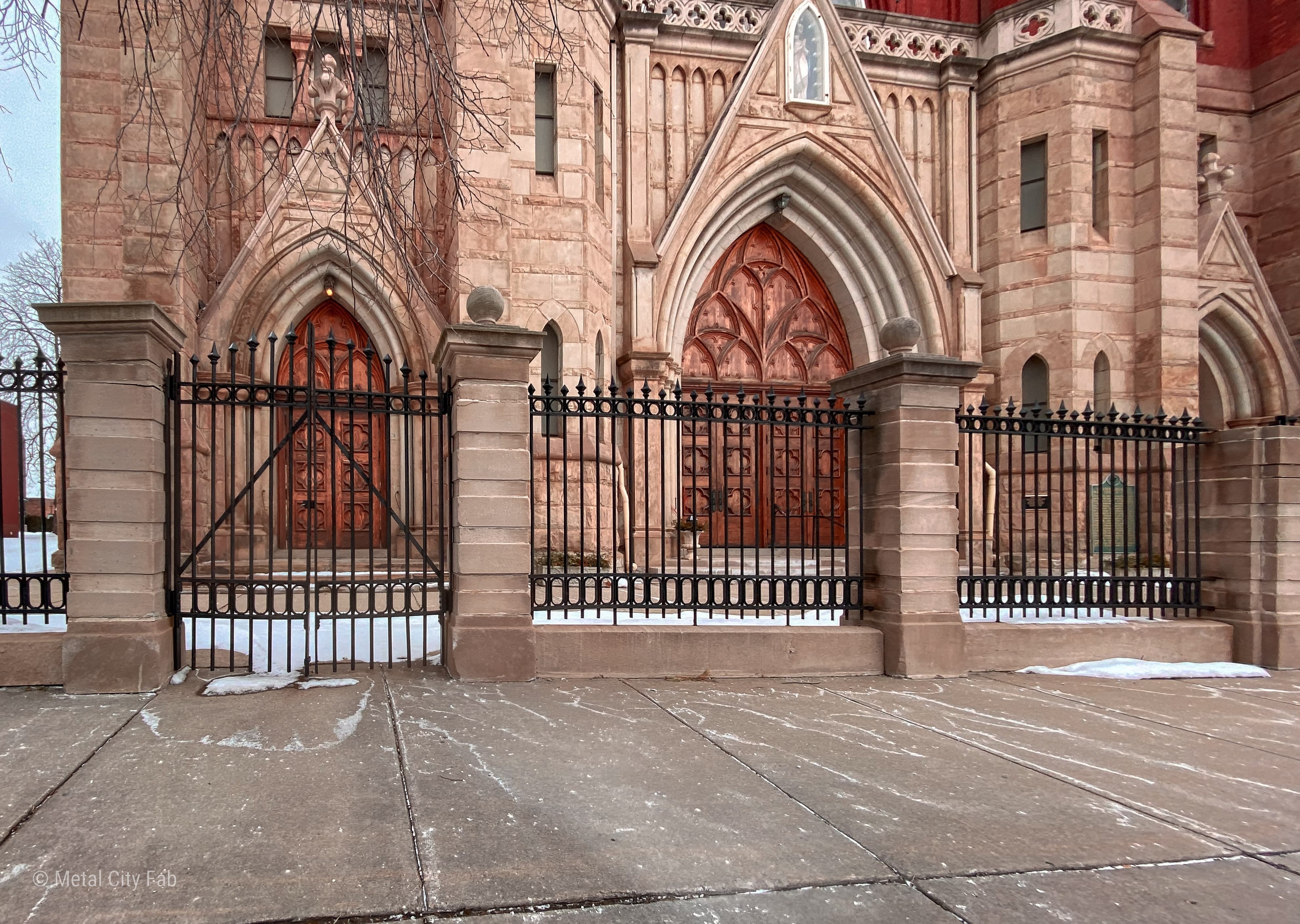 Image of ornamental steel picket fencing in Metro Detroit, Michigan