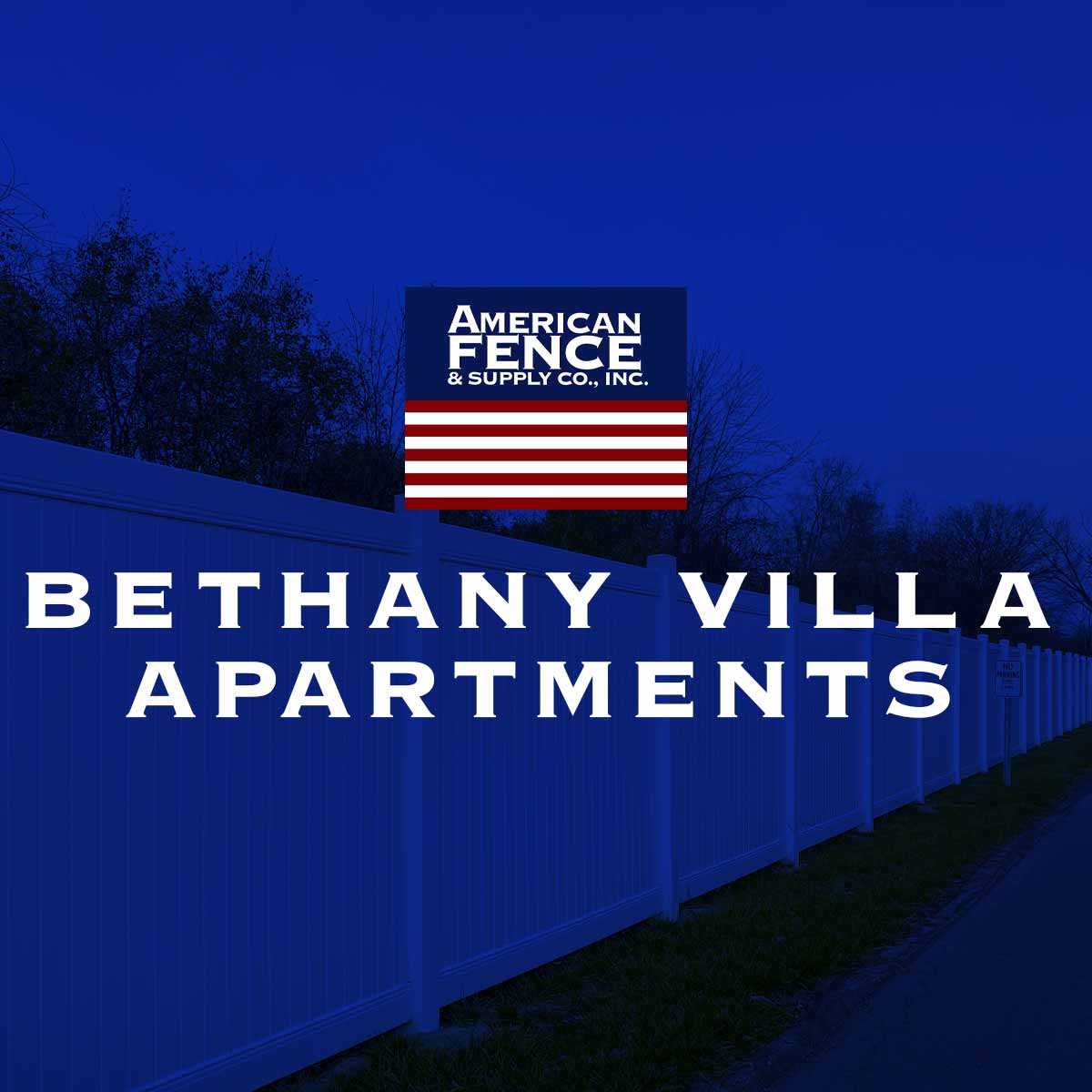 White PVC Privacy Fencing and More at Bethany Villa Apartments