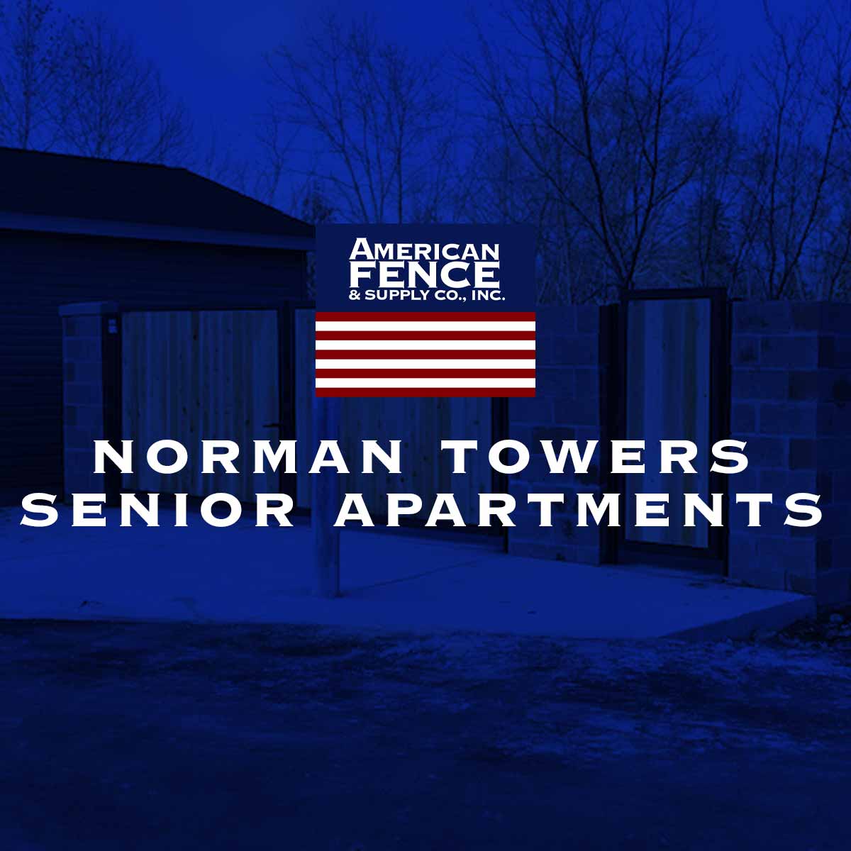 Steel and Cedar Swing Gates at Norman Towers Senior Apartments